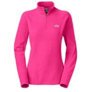 1/4 Zip North face Fleece Hot Pink